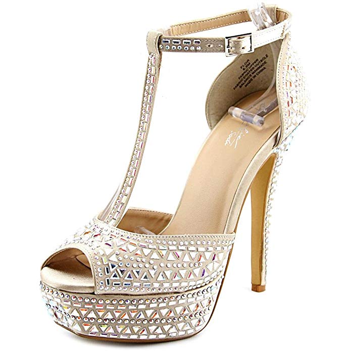 Thalia Sodi Womens Flor Peep Toe T-Strap Classic Pumps